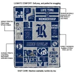 personalized rice owls helmet passion navy blue quilt blanket best selling