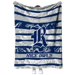 personalized rice owls layered florals navy blue white quilt blanket best selling