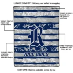 personalized rice owls layered florals navy blue white quilt blanket best selling