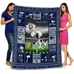 personalized rice owls snoopy coach navy blue quilt blanket best selling