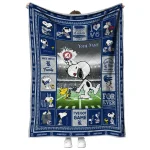 personalized rice owls snoopy coach navy blue quilt blanket best selling