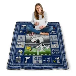 personalized rice owls snoopy coach navy blue quilt blanket best selling