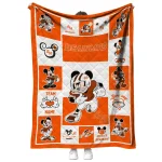 personalized sam houston bearkats mickey crimson orange white quilt blanket best selling