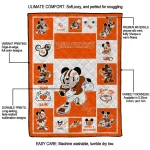 personalized sam houston bearkats mickey crimson orange white quilt blanket best selling