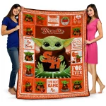personalized sam houston bearkats yody baby pattern orange quilt blanket best selling