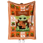personalized sam houston bearkats yody baby pattern orange quilt blanket best selling