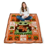 personalized sam houston bearkats yody baby pattern orange quilt blanket best selling