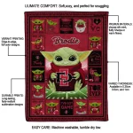 personalized san diego state aztecs yody baby pattern red quilt blanket best selling