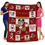 Personalized San Francisco 49ers Mickey Crimson Red White Quilt Blanket 1 personalized san francisco 49ers mickey crimson red white quilt blanket best selling
