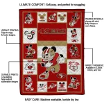 personalized san francisco 49ers mickey crimson red white quilt blanket best selling