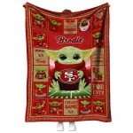 personalized san francisco 49ers yody baby pattern red quilt blanket best selling