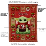 personalized san francisco 49ers yody baby pattern red quilt blanket best selling