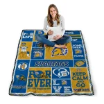 personalized san jose state spartans helmet passion blue quilt blanket best selling