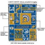 personalized san jose state spartans helmet passion blue quilt blanket best selling