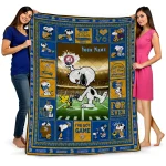 personalized san jose state spartans snoopy coach blue quilt blanket best selling
