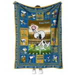 personalized san jose state spartans snoopy coach blue quilt blanket best selling