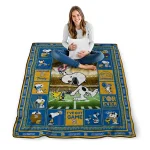 personalized san jose state spartans snoopy coach blue quilt blanket best selling