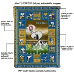 personalized san jose state spartans snoopy coach blue quilt blanket best selling