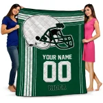 personalized saskatchewan roughriders helmet theme green quilt blanket best selling