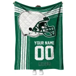 personalized saskatchewan roughriders helmet theme green quilt blanket best selling