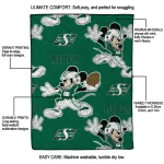 personalized saskatchewan roughriders mickey football green quilt blanket best selling