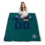 personalized seattle mariners pin dot quilt blanket best selling