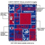 personalized smu mustangs helmet passion blue quilt blanket best selling