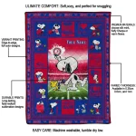 personalized smu mustangs snoopy coach blue quilt blanket best selling