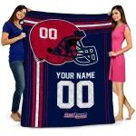 Personalized South Alabama Jaguars Helmet Theme Blue Quilt Blanket 1 personalized south alabama jaguars helmet theme blue quilt blanket best selling