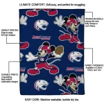 personalized south alabama jaguars mickey football blue quilt blanket best selling