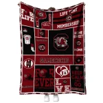 personalized south carolina gamecocks helmet passion garnet quilt blanket best selling