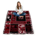 personalized south carolina gamecocks helmet passion garnet quilt blanket best selling