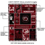 personalized south carolina gamecocks helmet passion garnet quilt blanket best selling