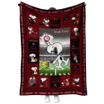 personalized south carolina gamecocks snoopy coach garnet quilt blanket best selling