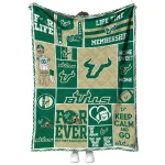 personalized south florida bulls helmet passion green quilt blanket best selling