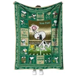 personalized south florida bulls snoopy coach green quilt blanket best selling