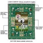 personalized south florida bulls snoopy coach green quilt blanket best selling