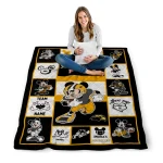 personalized southern miss golden eagles mickey crimson black white quilt blanket best selling