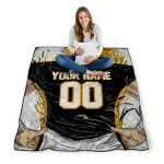 personalized southern miss golden eagles player sketch black gray quilt blanket best selling