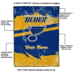 personalized st louis blues brushstroke layers blue quilt blanket best selling