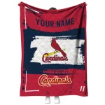 personalized st louis cardinals grunge patch red white quilt blanket best selling