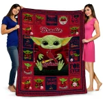 personalized st louis cardinals yody baby motif red quilt blanket best selling