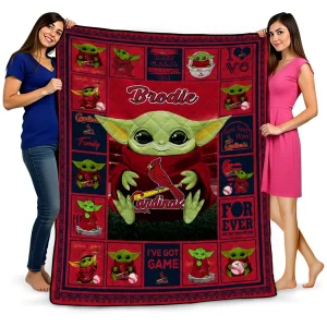 personalized st louis cardinals yody baby motif red quilt blanket best selling