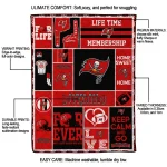 personalized tampa bay buccaneers helmet passion red quilt blanket best selling