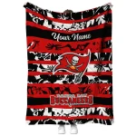 personalized tampa bay buccaneers layered florals red white quilt blanket best selling