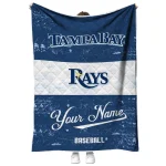 personalized tampa bay rays snoopy victory navy white quilt blanket best selling