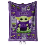 personalized tcu horned frogs yody baby pattern purple quilt blanket best selling