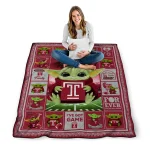 personalized temple owls yody baby pattern red quilt blanket best selling