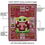 personalized temple owls yody baby pattern red quilt blanket best selling