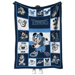 personalized tennessee titans mickey crimson navy white quilt blanket best selling